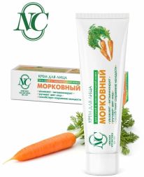 Морковный Крем для лица Омолаживающий для сухой и чувствительной кожи 40 мл/Невская Косметика